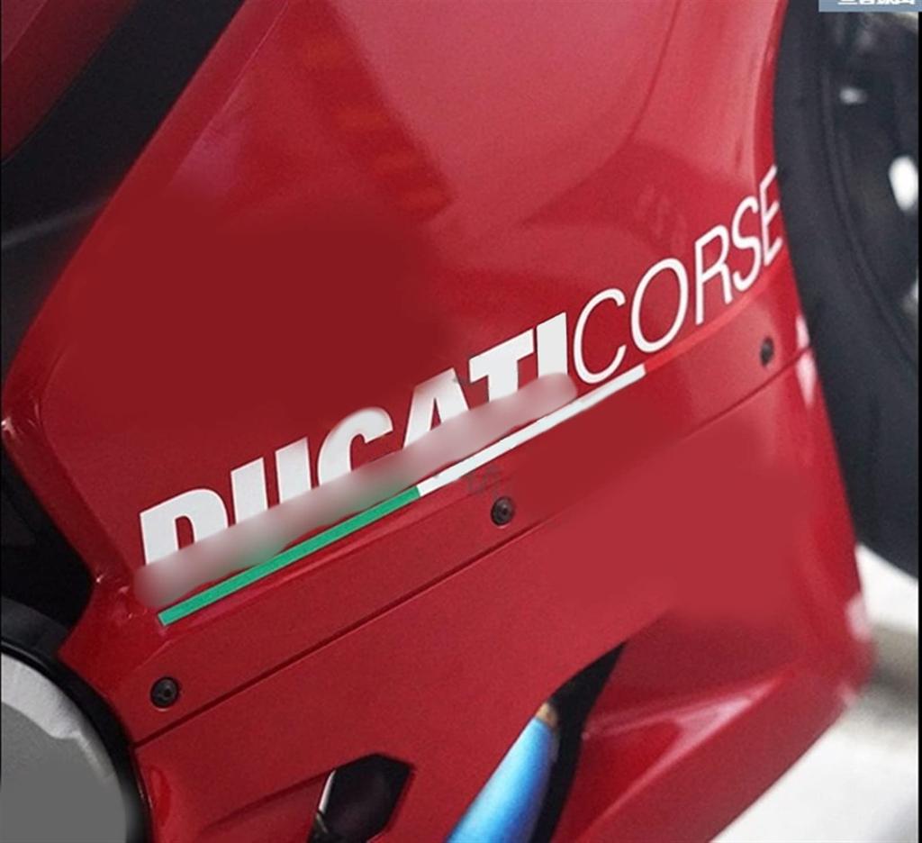 Multicolor Motorcycle Vinyl Reflective Stickers Ducaticorus Logo Body Pedal Side Panels Italian Flag Ducati