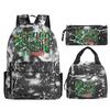 Fun Mexico Brazil Letter Print 3pcs Set Backpack Soccer Lover Kids Boys Girls Bagpack Pen Bag and Lunch Bags Suit Gifts