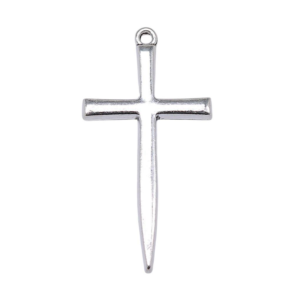 Hollow Cross Charms Multi Color Alloy Pendants For Gothic Christian Jewelry Accessories
