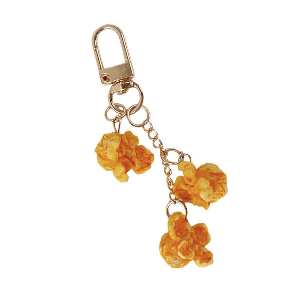 Realistic Popcorn Keychain Pendant Eye Catching Popcorn Keychain Pendant Accessory Perfect for Travel and Leisure