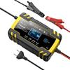 12V/8A 24V/4A Full Automatic Car Battery Charger Pulse Repair FOXSUR Car Motor Truck AGM Lead-acid LCD Display Automatic Battery Charging FBC122408D