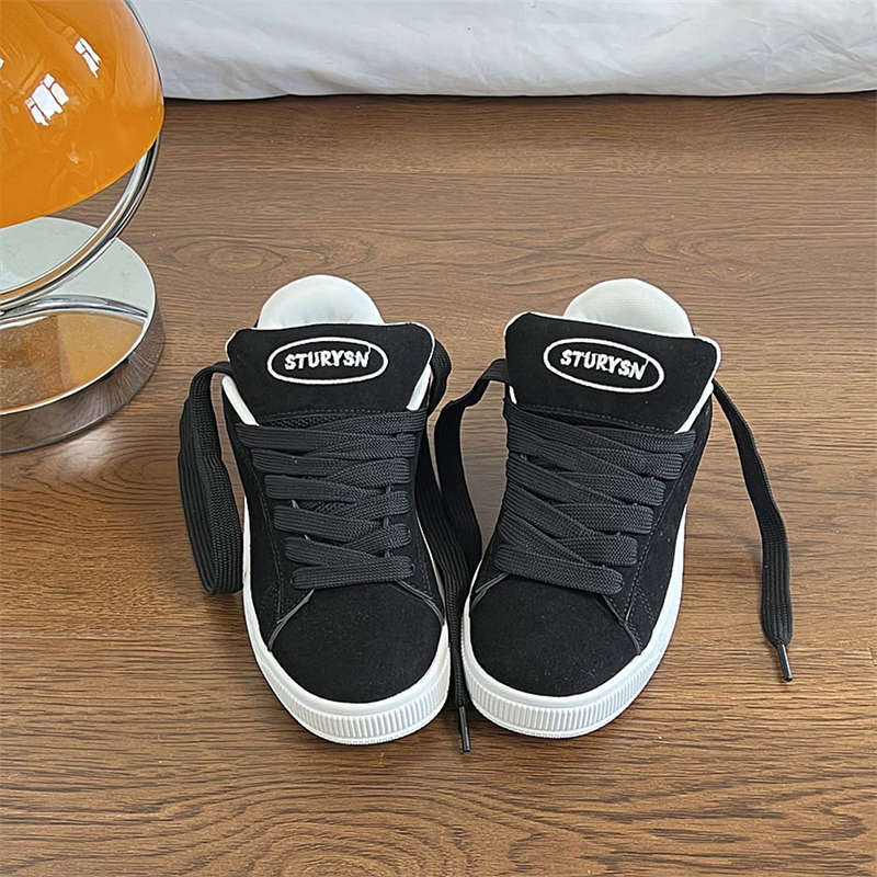 

Niche black versatile board shoes women ins autumn new student party sports casual bread shoes 35
