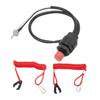 Marine Outboard Emergency Kill Switch Safety Lanyard PVC+ABS Replacement for Yamaha