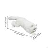 Bicolor Cat Figurine Handmade Faux Hair Handcrafted Realistic Kitten Statue for
