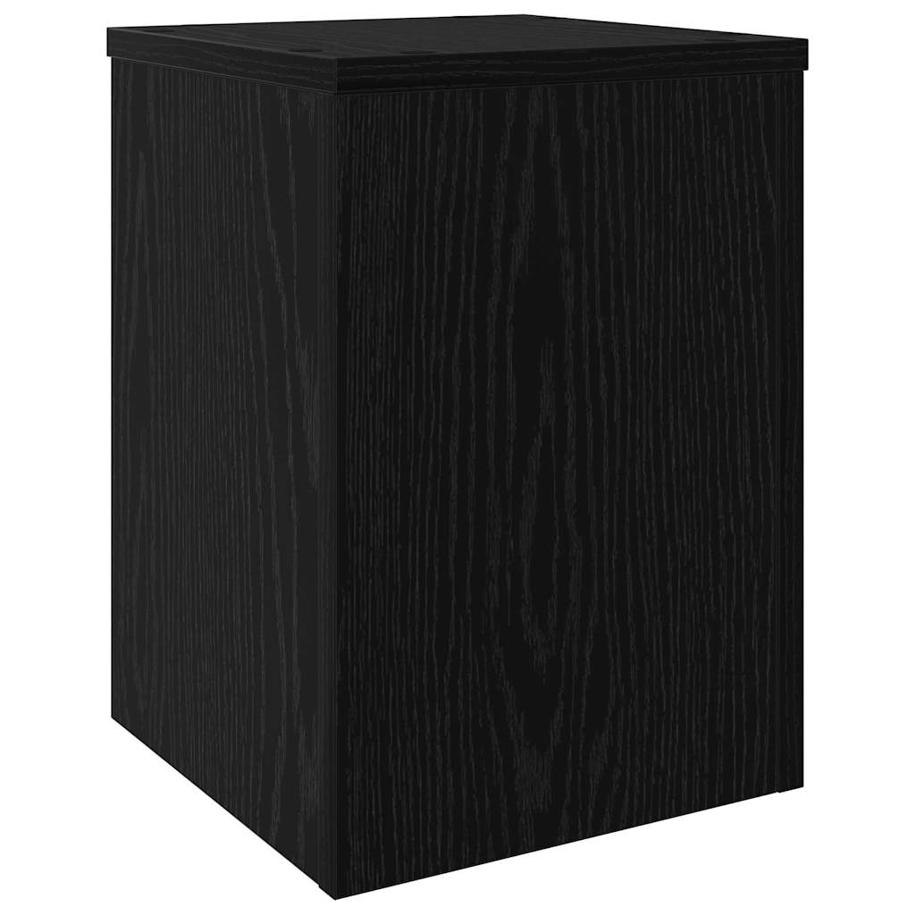 Plant Stand 2 pcs Black Oak Look 25 x 25 x 35 cm