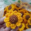 30pcs Flower Knitt Crochet Sunflower Flower Knitted Quilt Applique Patch Craft Ornament Quilts Women’s Bag Clothing Daily Crafts