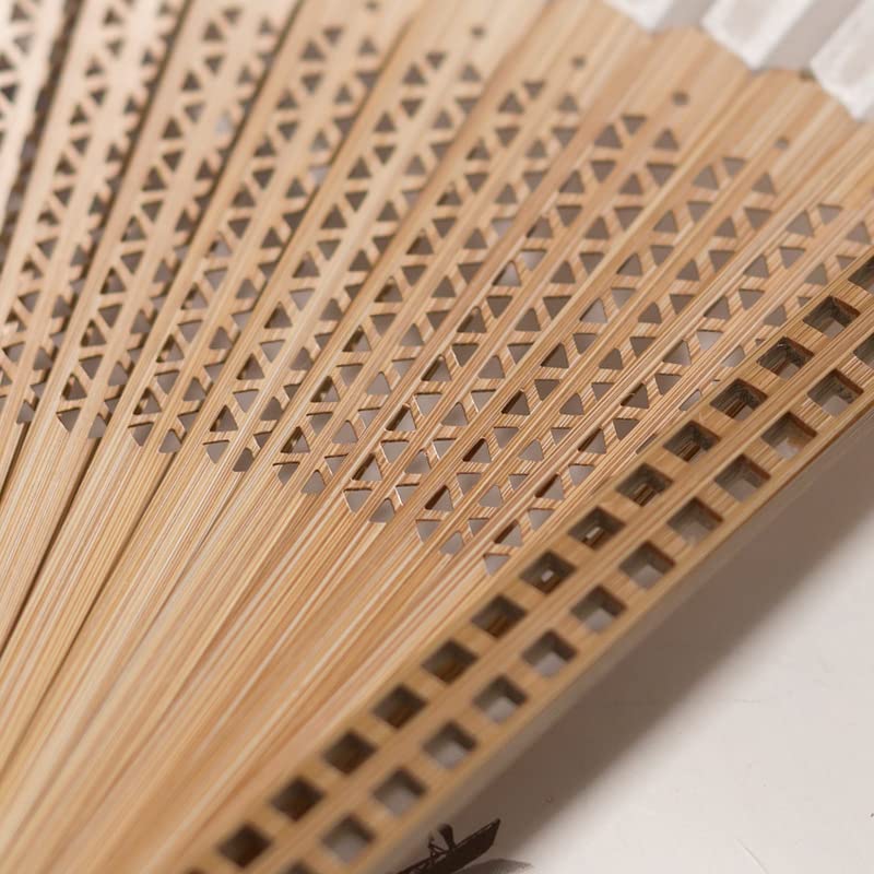 [Sarkovos] Women's Folding Fan, Natural Bamboo, Japanese Style, for Yukata and Summer Kimono, Heatstroke Prevention, Handmade, High-Quality Summer