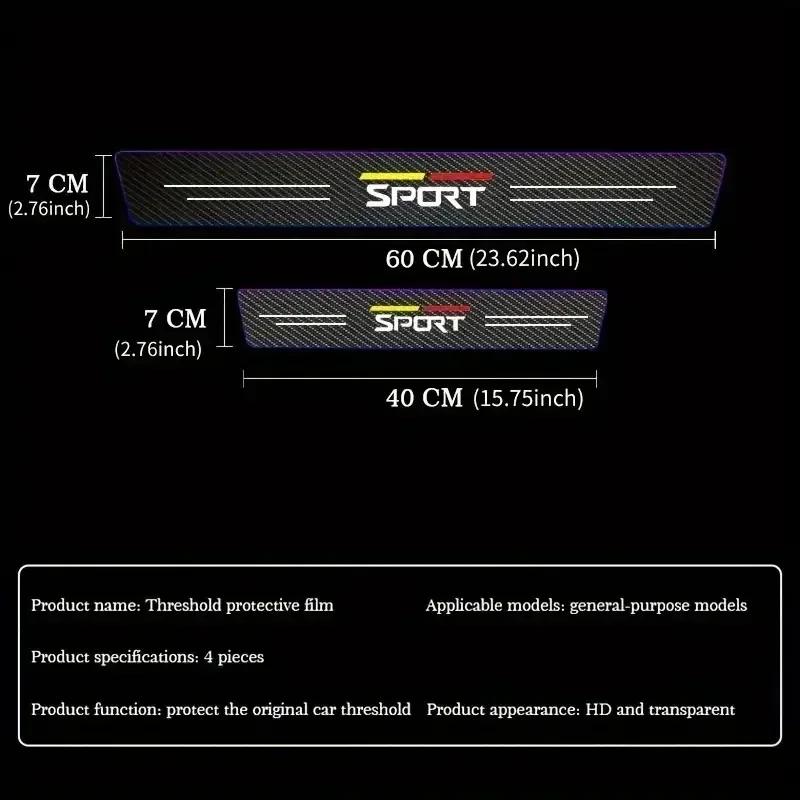 Car Door Threshold Anti Scratch Stickers for Ford Mondeo Edge Fusion Escape Fiesta Focus Territory Kuga Transit Ranger Explorer