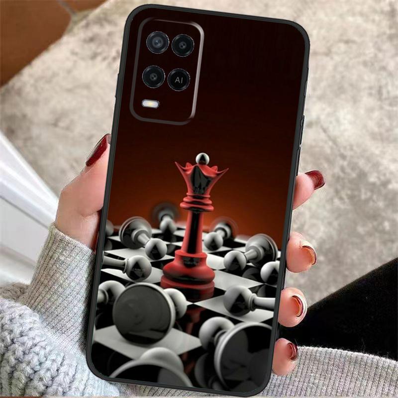 Chess Pieces Case For Oppo A5 Pro A38 A58 A78 A98 A54 A74 A94 A18 A57 A17 A77 A80 A60 A40 A96 A76 A16 A15