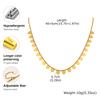 Vnox Minimalism Gold Plated Round Tassel Pendant Necklace for Women, Geometry Heart Charms Chain Necklace Free Trendy Jewelry