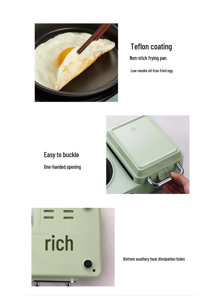 Versatile Breakfast Station: Steamer, Boiler, Fryer, Griller, Sandwich Maker & Noodle Cooker