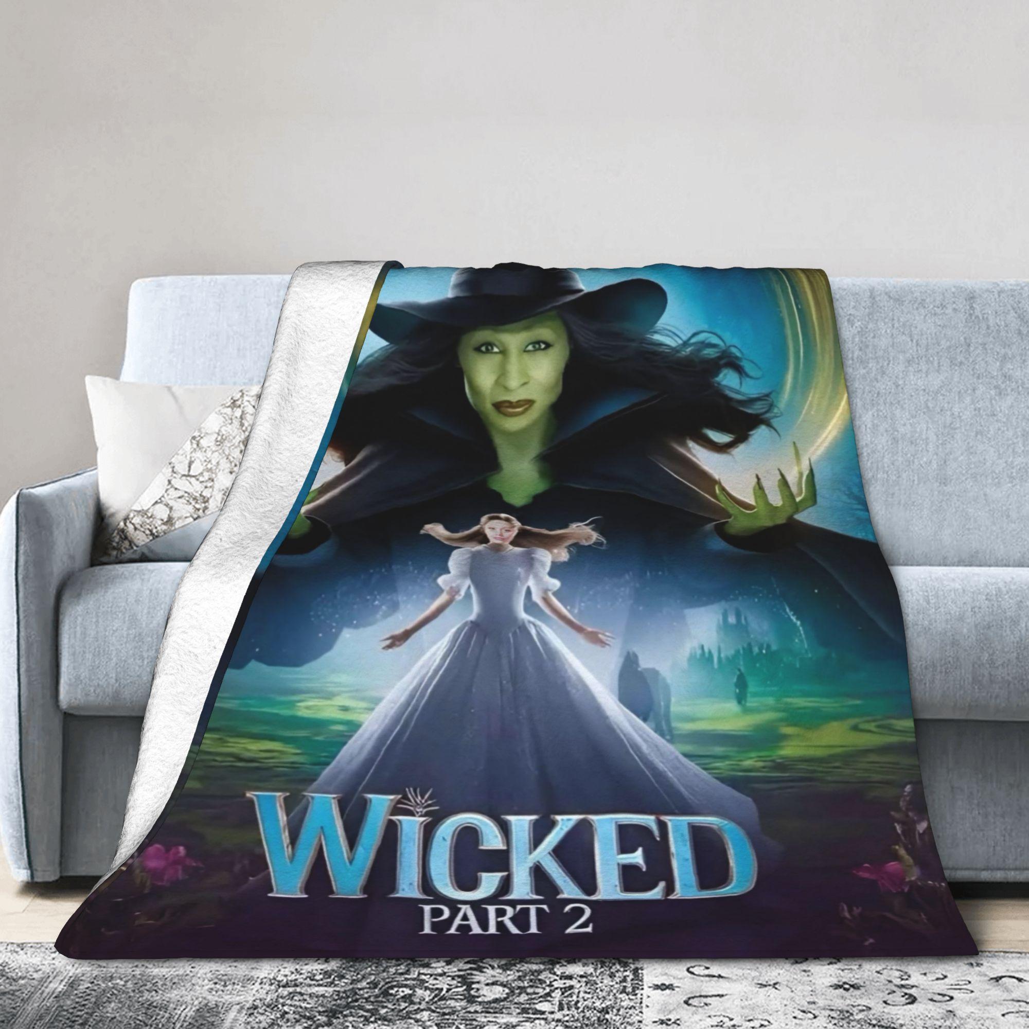 

Злой 2 Глинда и Эльфаба Одеяло Супер Теплое Забавное Плюшевое Постельное Белье Пледы Для Ребенка Диван Кровать Фланелевое Покрывало Покрывало 30x40in