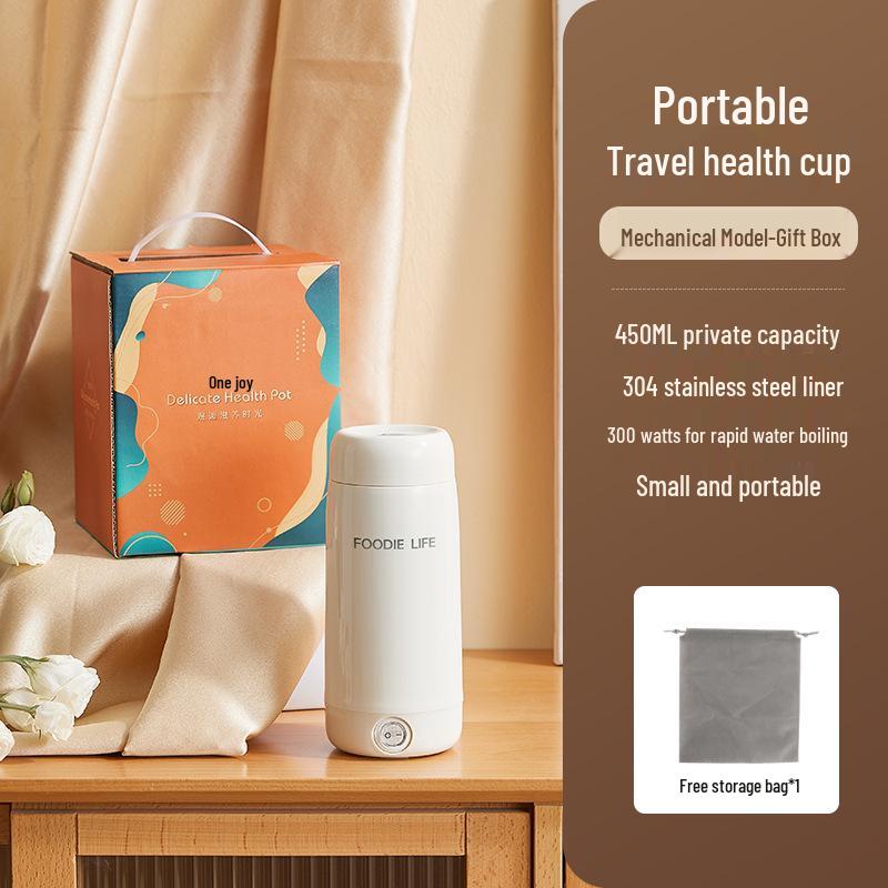 Portable Mini Smart Electric Kettle and Insulated Water Cup with USB Charging for Travel.