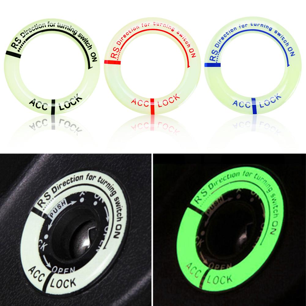 

1pc Motorcycle Luminous Ignition Switch 3D Stickers Universal Motorcycle Start Button Decoration Decals Moto Accessories 3 Color синій