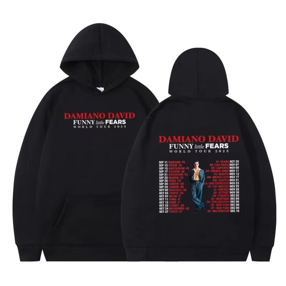 Album Funny Little Fears Damiano David World Tour Hoodies Men Women Long-sleeved Casual Oversized Pullover S