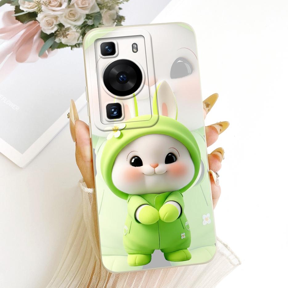 For Huawei P60 Pro Case MNA-AL00 MNA-LX9 Cute Rabbit Cartoon Cover Soft TPU Phone Case For Huawei P60 Art P 60 Pro Fundas Bumper