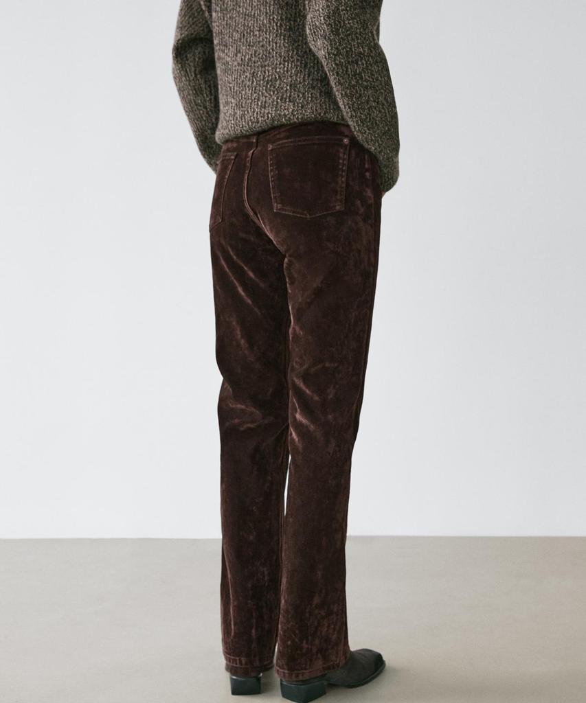 Masimodutti High-Waisted Flock Bootcut Jeans