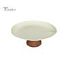 Simple Design Plate Stainless Steel Fruit for Kitchen Counter, Modern Pedestal Serving Smooth Edge Tray, Multi-use Dessert Platter Dining Table