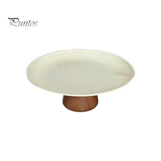 Simple Design Plate Stainless Steel Fruit for Kitchen Counter, Modern Pedestal Serving Smooth Edge Tray, Multi-use Dessert Platter Dining Table