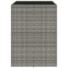 Bar Table with Glass Top Grey 105 x 80 x 110 cm Poly Rattan