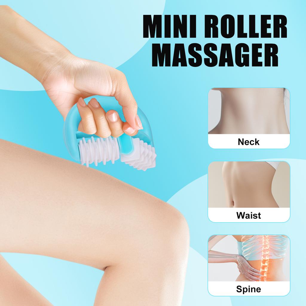 Handheld Muscle Roller Tool Anti-Cellulite and Stretch Marks Massage For Back Neck Legs Relief Deep Tissue Stimulation