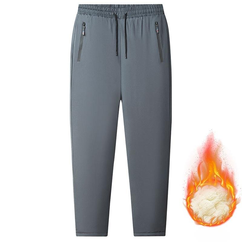 Pánské nepromokavé, větruodolné, zimě odolné termální kalhoty s fleecovou podšívkou a ochranou kolen pro cyklistiku