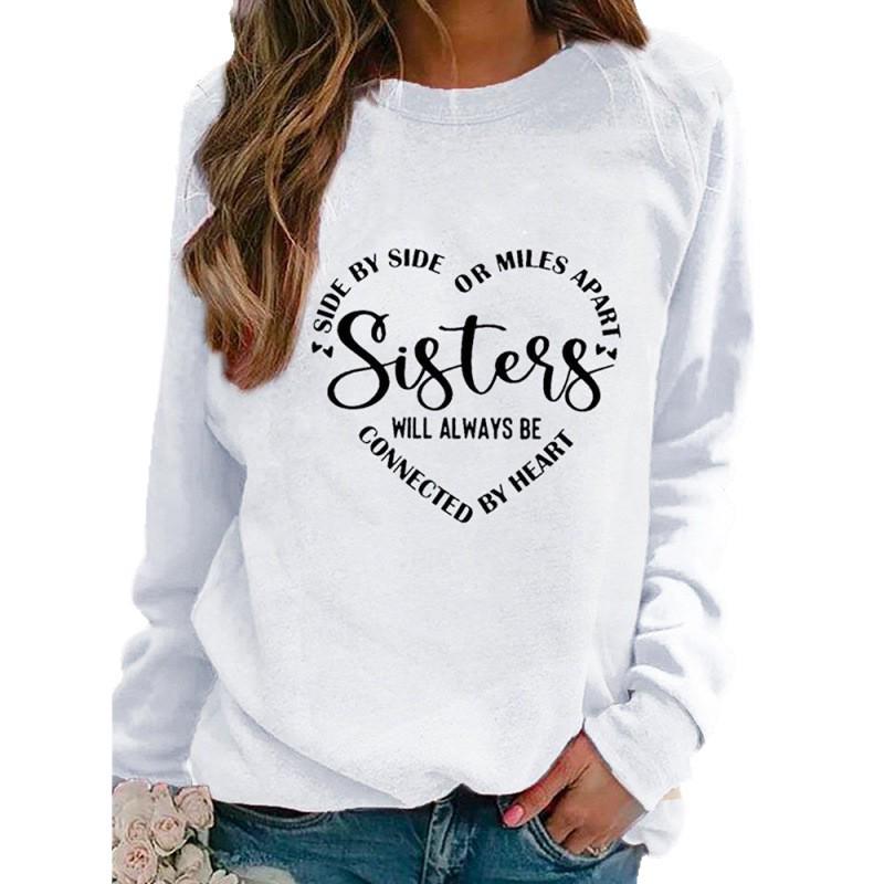 2025 Women's Casual Round Neck Loose Pullover Digital Print Hoodie