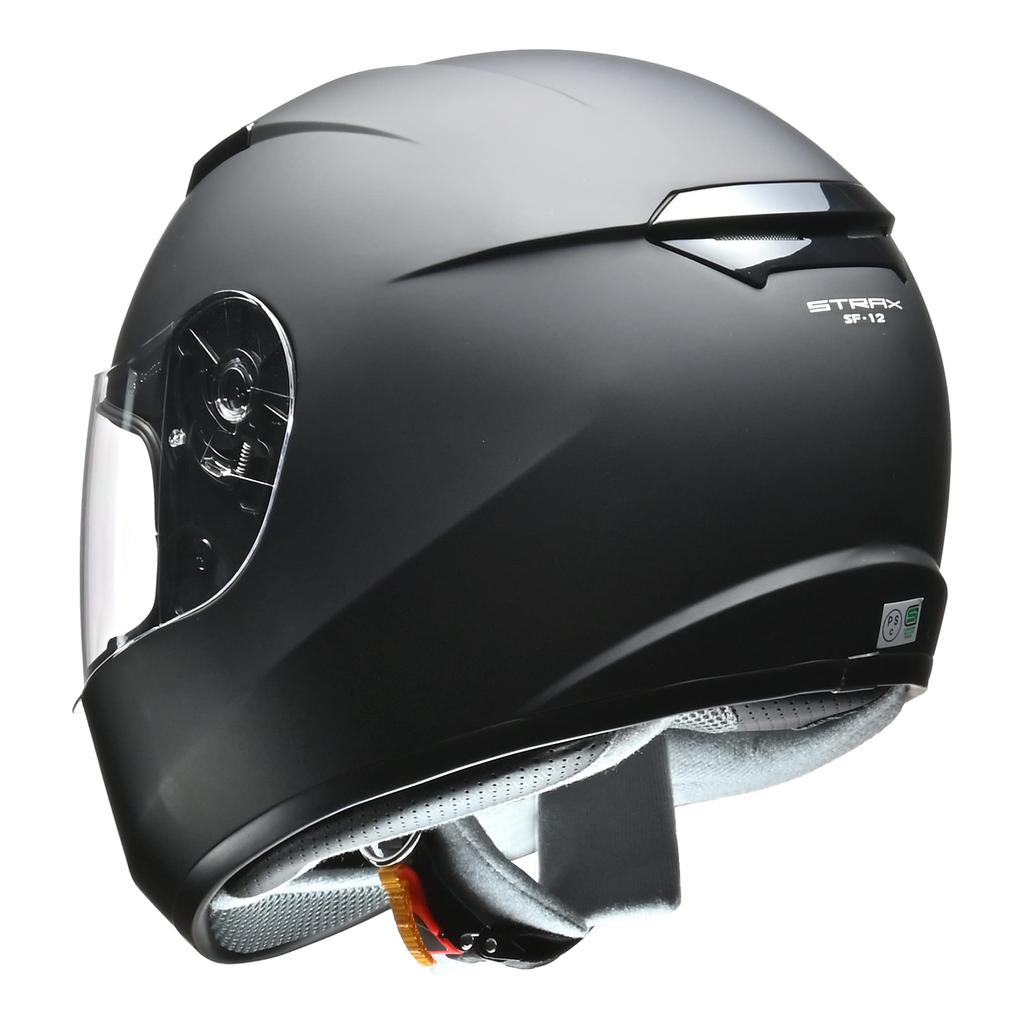LEAD Full Face Motorcycle Helmet STRAX Matte Black M Size SF-12 (57-58cm)