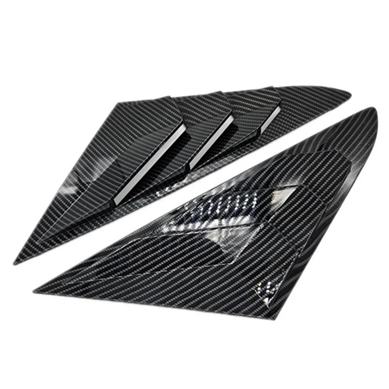 For Hyundai Sonata 9th 2015-2019Car Rear Louver Window Side Shutter Cover  Trim Sticker Vent Scoop Blind Shades Carbon Fiber ABS