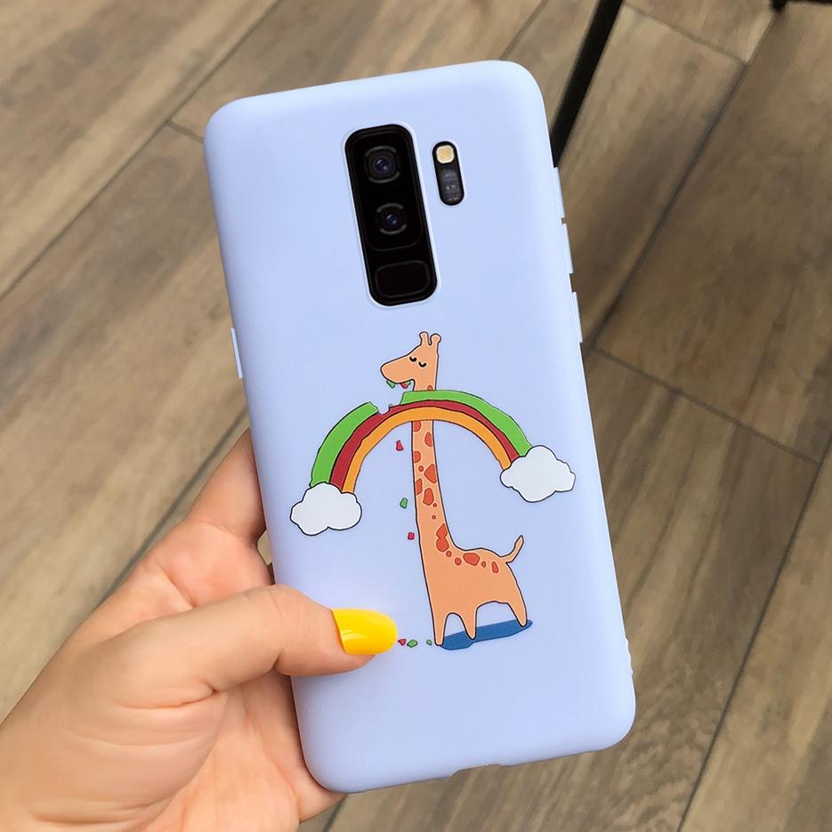 For Samsung Galaxy S9 Plus Case S9+ G965F Cute Candy Painted Fundas Matte Cover For Samsung S9 S9+ S 9 Plus Phone Case Soft Bags