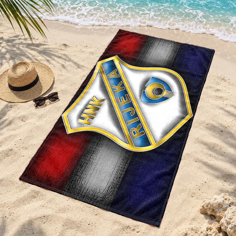 HNK Rijeka Strandtuch Schnelltrocknend Sandfrei Leichtgewichtig Strandtücher für Reisen Schwimmen Camping