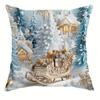 Christmas decoration pillowcase winter Christmas tree snowman pattern is suitable for home room sofa cushion cover gift
