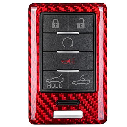 

T-carbon Real Glass Fiber Key Fob Cover for Chevrolet Corvette C7, Key Fob Case Cover for Cadillac ATS, CTS, DTS, XTS, SRX, STS, and Escalade 2008-201