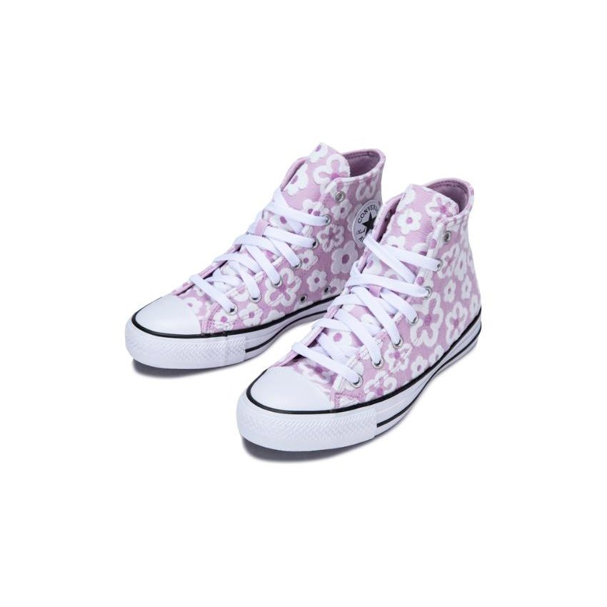 Converse Chuck Taylor All Star Round Toe Comfortable Durable Breathable High Top Canvas Shoes Kids Sneakers Purple A08118C