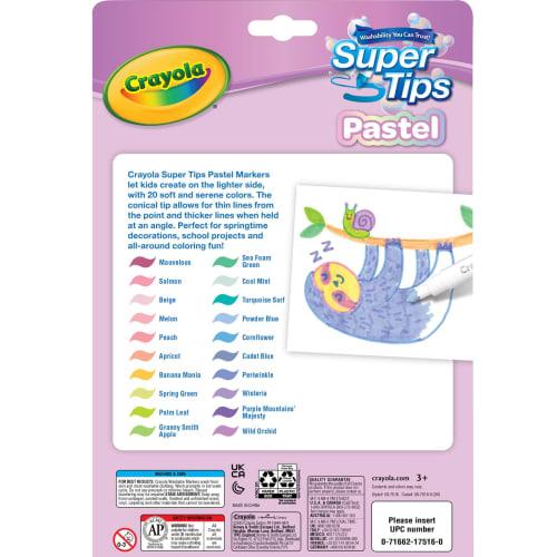 Crayola Pastel Color Marker Removable Marker Pen 20 Colors Crayola Super Tips Pastel 587516 Genuine Product