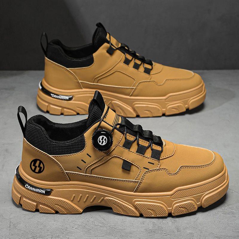 Men's Fleece Warm Men Snow Boots and Comfortable Soft Anti Slip Hiking Shoes Men's Versatile Trendy Casual Sports Shoes