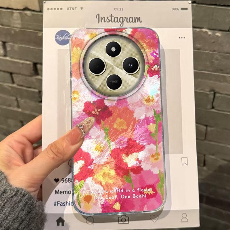 Summer Pink Flower Aesthetic Girls Women Phone Case For Xiaomi Poco X3pro X5 M6 X6 X3 NFC M5s M6 X7 Pro C75 C61 Fundas Cover