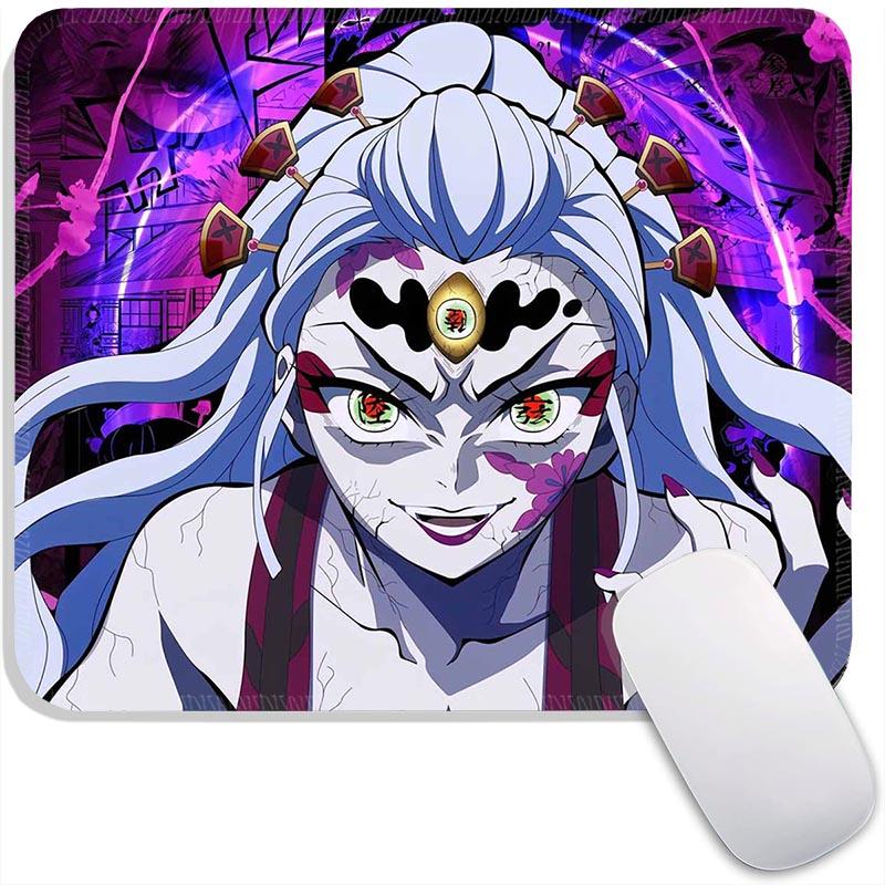 Small Mouse Pad Anime Demon Slayer Gamer Edge Stitched Standard Gaming Mousepad Travel Mouse Mat Non-Slip Office Mousemats