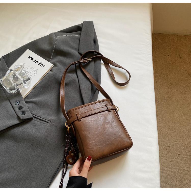 IELGY Ladies Messenger Bag Casual Portable Bucket Bag