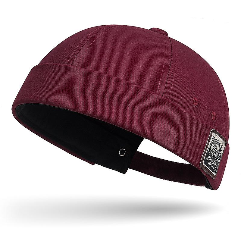 Spring and Autumn Cloth Label Unbridged Melon Cap for Men Four Seasons Hip-hop Hat Street Trendsetter Retro Landlord Hat