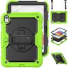 For IPad 10th Generation Case 10.9 Inch , Military Grade Shockproof Protector Silicone Cover Pencil Holder+Handle Shoulder Strap