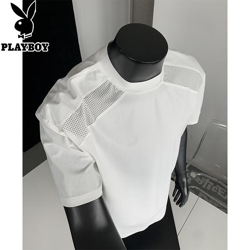

PLAYBOY Men s Ice Silk Mesh Short Sleeve T-Shirt 3XL