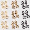 5pcs Leather Strap Belt Keychain Traction Buckles Trigger Clips  Luggage Hardware Accessories