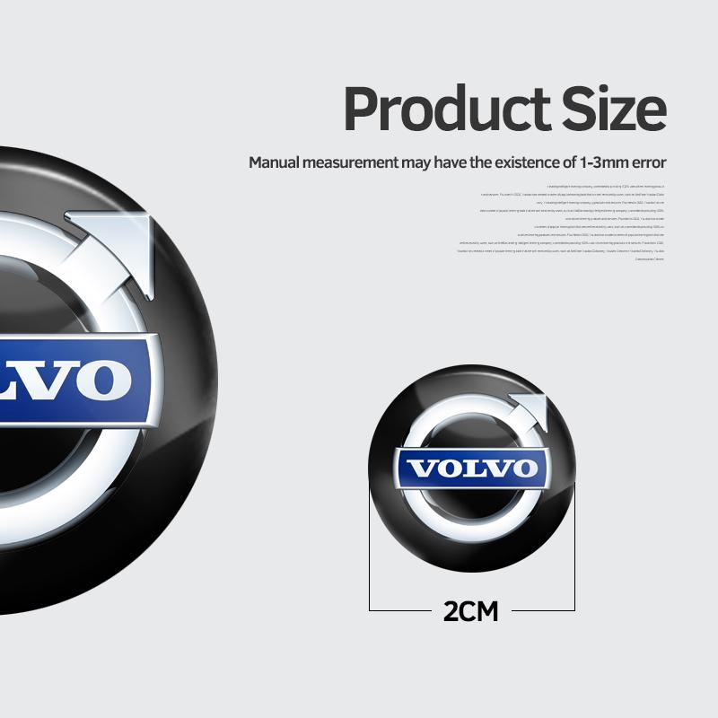 8/12Pcs Car Logo Door Shock Absorbing Pad Gasket Sticker For Volvo S80 V90 V70 C30 XC60 S60 XC90 XC40 FH500 V50 V60 V40 FH16 S90