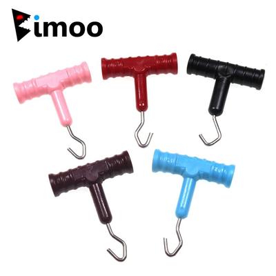 Bimoo T Shape Carp Fishing Rigging Tool Stainless Steel Knot Puller Non-slip Handle Fishing Line Knot Puller 5 Colors Optional