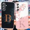 Für Samsung Galaxy A55 A35 A25 5G Hülle 2024 Neu Niedliche Buchstaben Blume Transparent Weiche Hülle Für Samsung A55 5G SM-A556B TPU Funda