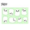 Creative Indoor Outdoor Wall Art Halloween Glow-in-the-Dark Stickers, Cute Cartoon Pumpkin Ghost Decals, Waterproof Glow in The Dark Stickers