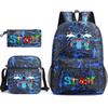 Three-Piece School Bag, Backpack, Male And Female Students Backpack, Cute Large-Capacity Outdoor Backpack.