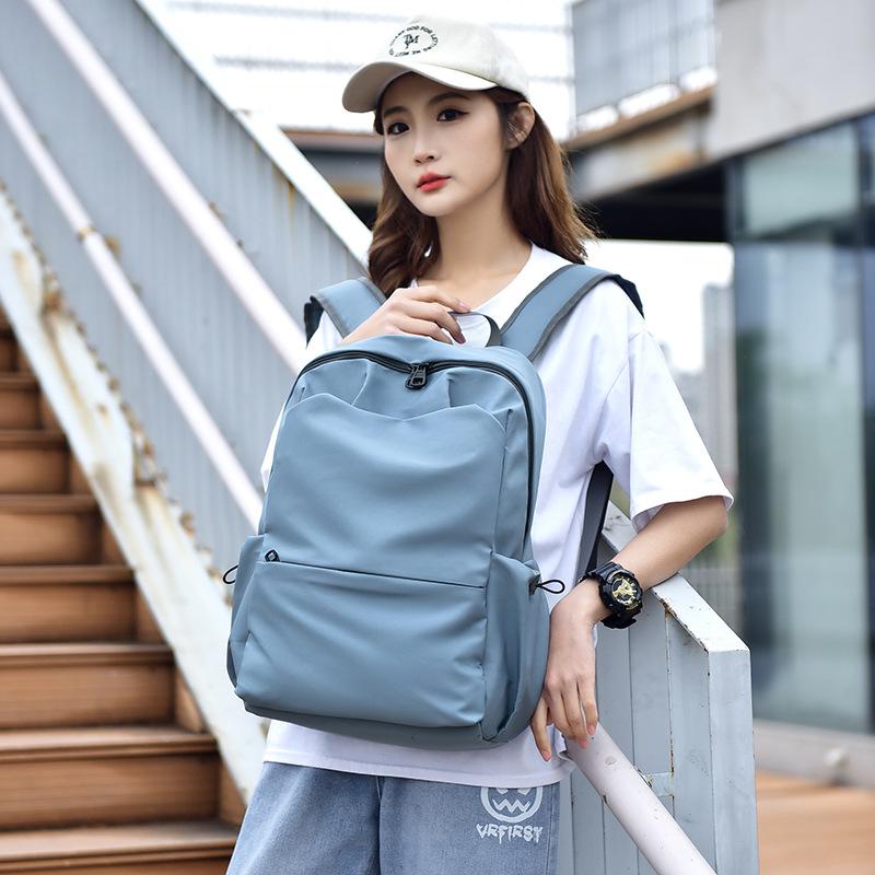 School bag men's backpack, simple and versatile large-capacity laptop bag, travel backpack, junior high and high school student school bag, business 