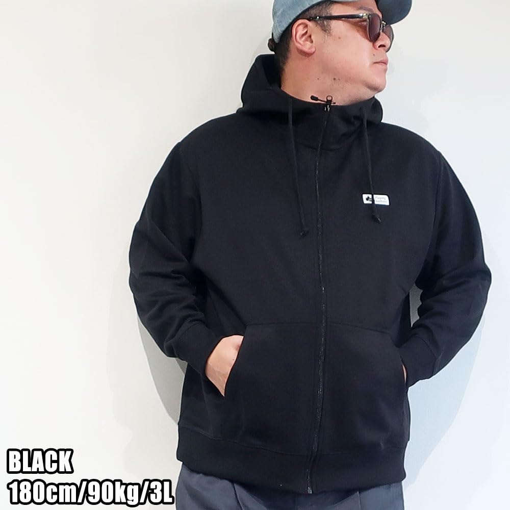 Plus Size LOGOS Park Mountain Long Solid Simple Sizes and 5L Men's Hoodie, Sweatshirt, Parka, Sleeve, Color, Style, 3L, 4L, (Product Number 10001796)